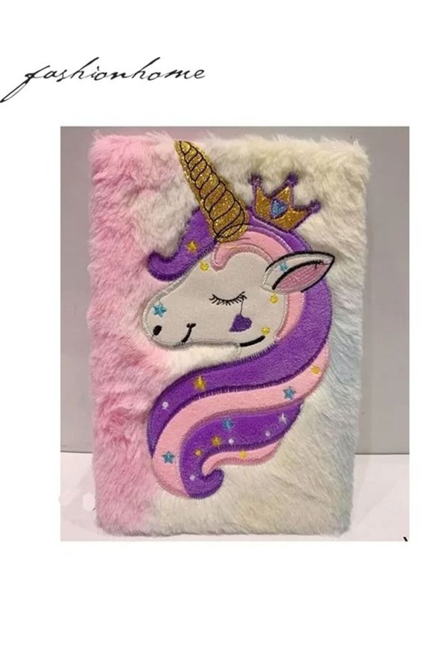 Unicorn Furry Notebook Office School Supplies