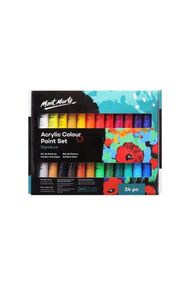24-Piece Signature Acrylic Colour Paint Set Multicolour