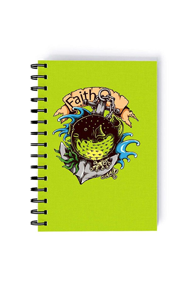 Blob Fish Rectangle Spiral A5 Notebook Multicolour
