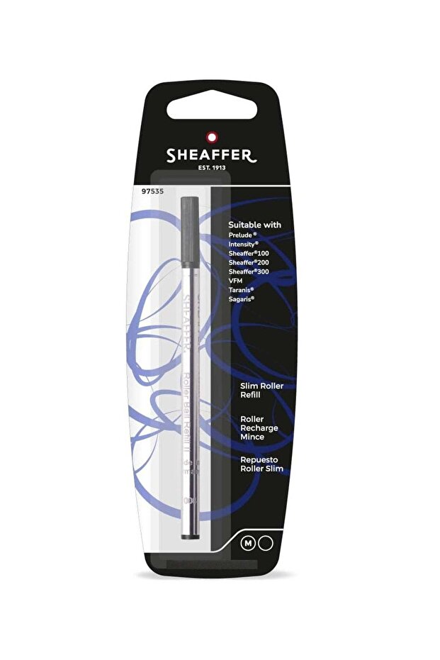 1-Piece Rollerball Pen Refill Medium Tip Black Ink
