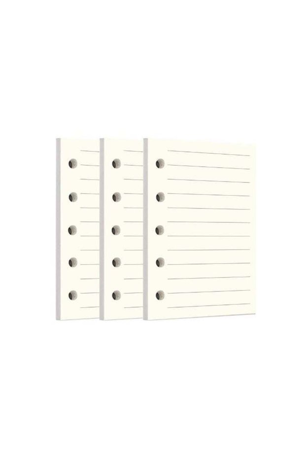 Zelten 3 Pack A8 120 Sheets/240 Pages Lined Loose Leaf Punched Paper Refills Paper for 5 Hole Binde