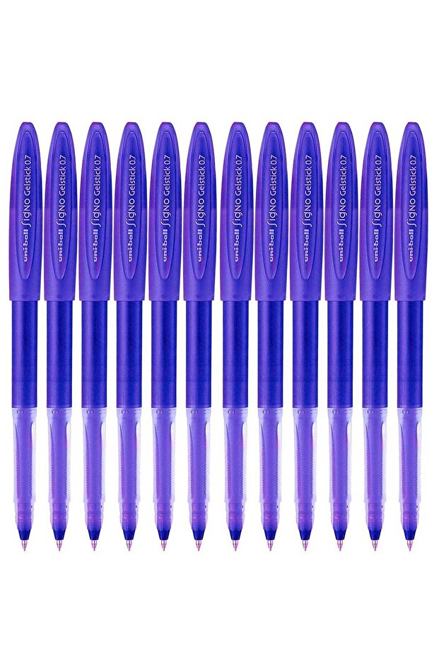 12-Piece Signo Gelstick Gel Ink Pen 0.7mm Tip Violet Ink