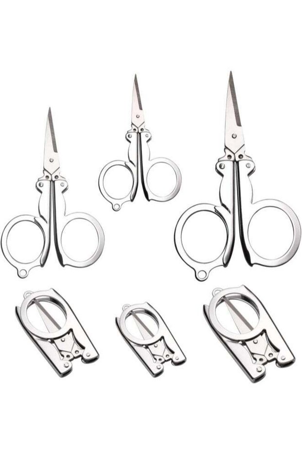 3 PCS Folding Scissors,Stainless Steel Small Scissors,Mini Craft Cutter,Travel Scissors Pocket Scis