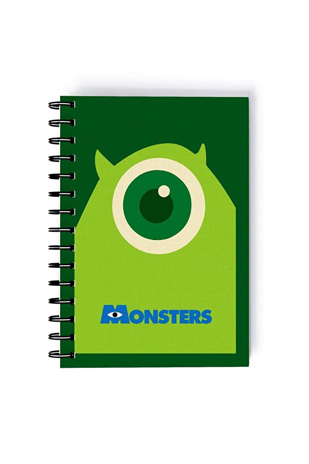 Cartoon Design Mike Printed Spiral A5 Notebook Yellow/White/Blue