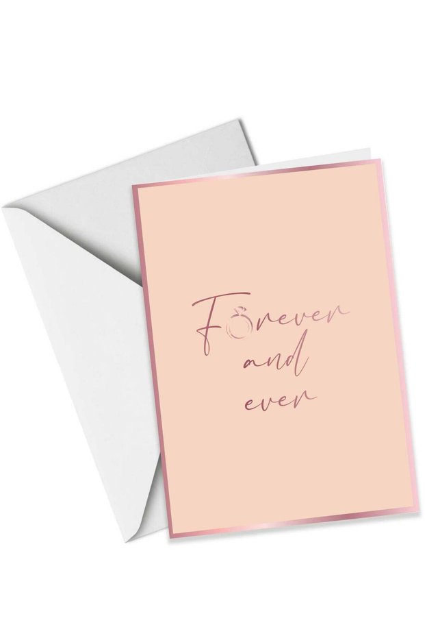Forever and Ever Rose Gold Greeting Card