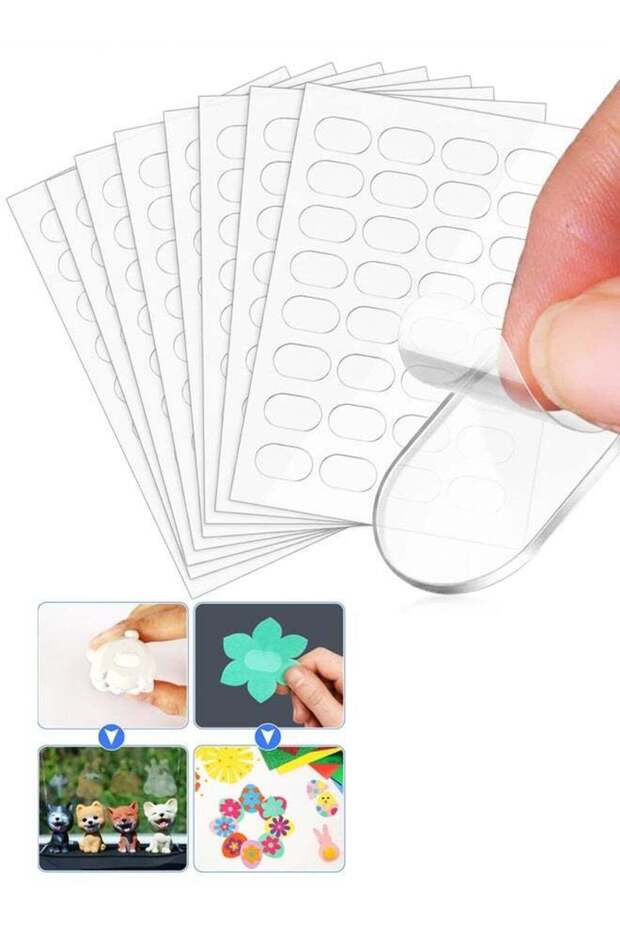 480 Pcs Double Sided Adhesive Dots, Removable Putty, No Trace Strong Glue Dots for Crafts, DIY, Wal