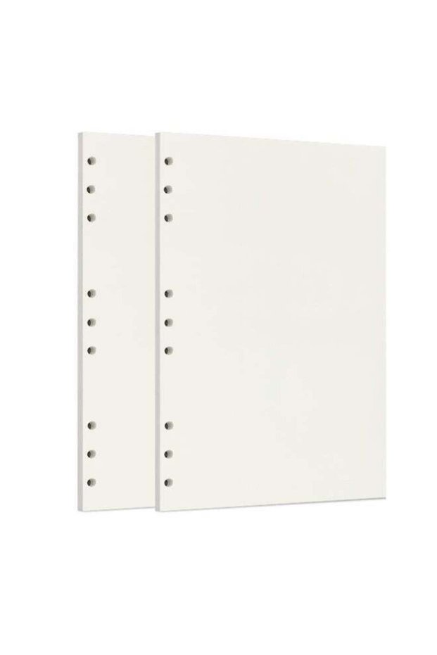 Zelten 2 Pack B5 90 Sheets/180 Pages Blank Loose Leaf Punched Paper Refills Paper for 9 Hole Binder