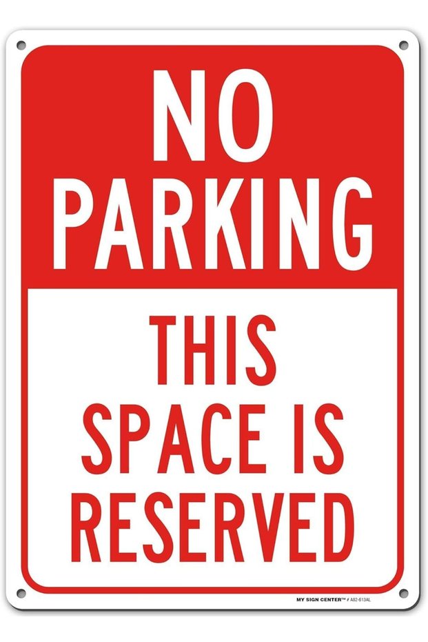 ARS® No Parking Reserved Sign 25x36 cm | Rust-Free Aluminium Parking Sign | UV Protected Weatherpro
