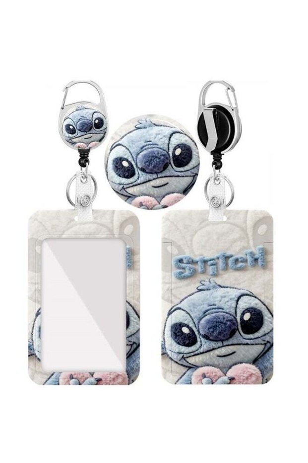 2D 2in1 Disney Cute-style Stitch Cartoon Design-ID card holder, women's ID card lanyard, teacher ID
