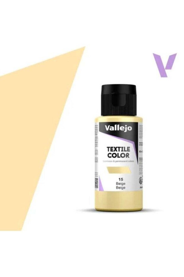 Textile Fabric Paint Beige 15 – 60ml Bottle Matte Washable Finish