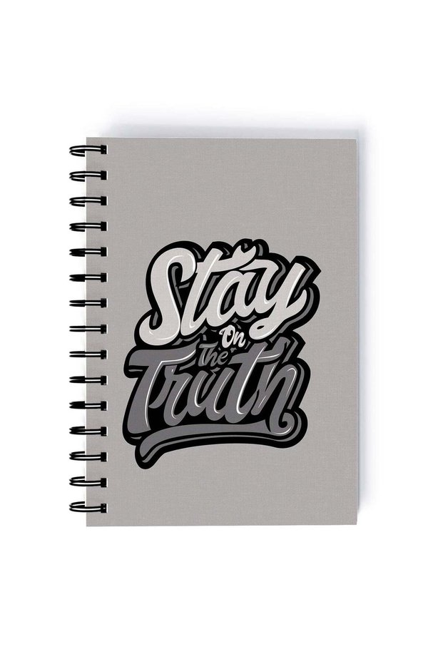 Stay On Truth Design Rectangle Spiral A5 Notebook Multicolour