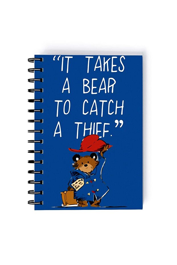 Spiral A5 Notebook Paddington Dedective Classic Cartoon Kids Gift Thief Quote