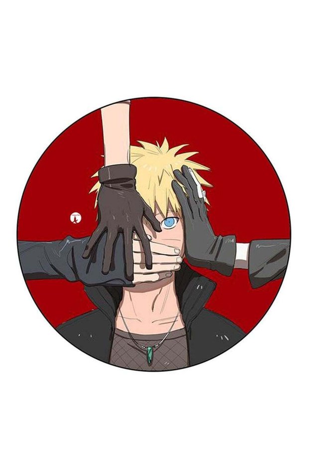 Anime Naruto Printed Large Round Pin Badge Multicolour