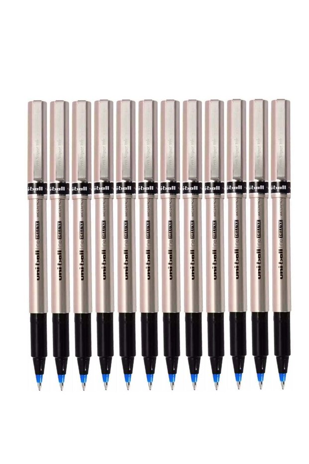12-Piece Fine Deluxe Rollerball Pen Blue Ink