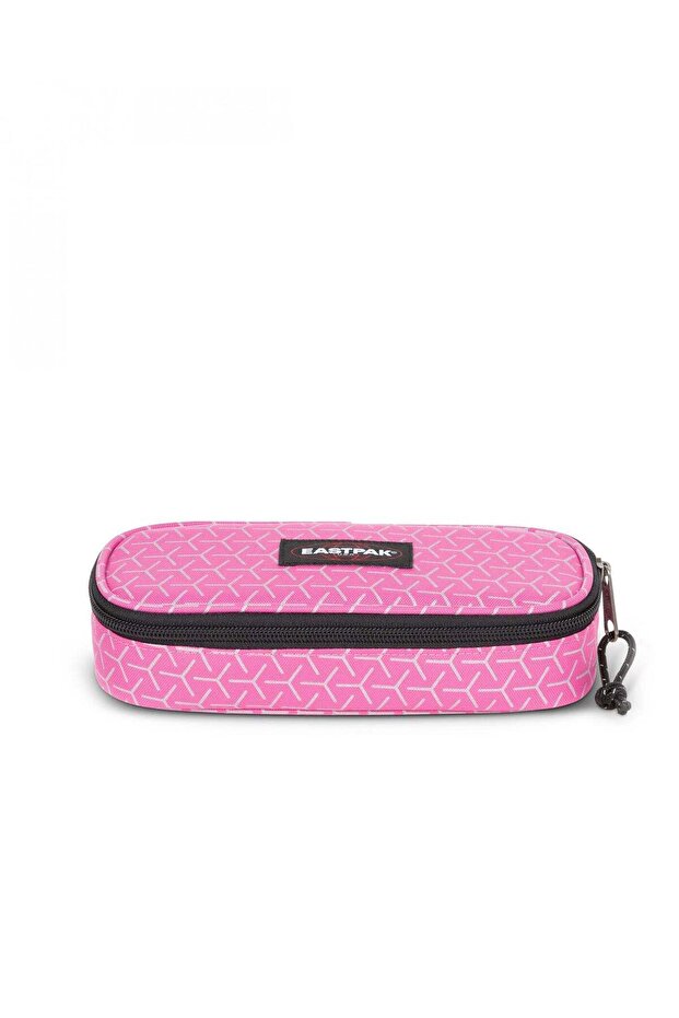 Oval Single Hard Pencil Case - Refleks Metal Pink