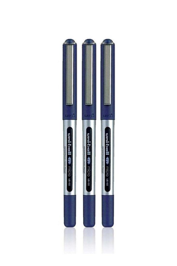 UNI-BALL Eye UB150 0.7mm Micro Rollerball Pen | Blue Ink, Pack of 3