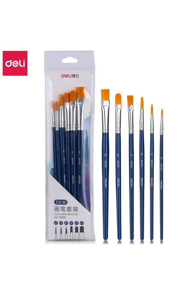 Deli 73885 Nylon Wool Brush Set - 6 Sets - Blue