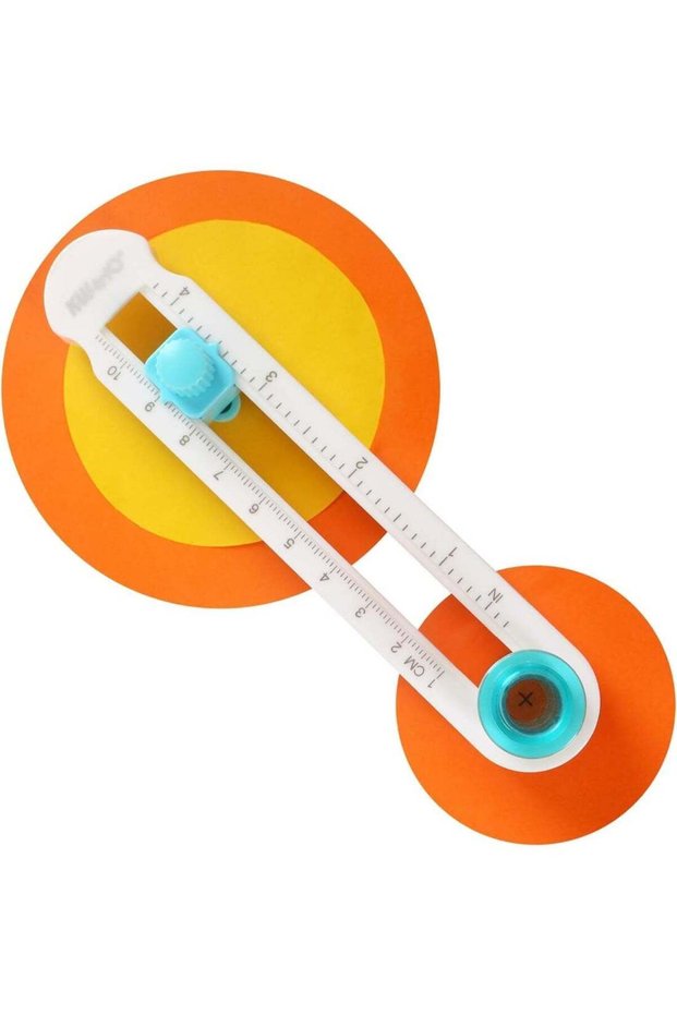 360 Degree Adjustable Circle Cutter with Bottom Blade Guard, Precision Paper Cutter for Scrapbookin