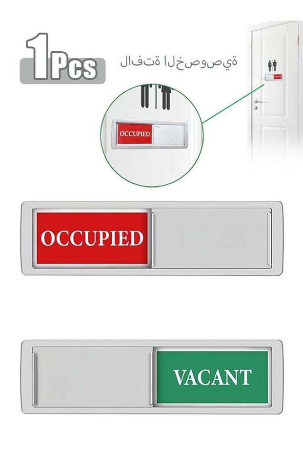 1 pcs Vacant/Occupied Sliding Door Sign Toilet Sign Toilet Sign Privacy Sign Vacant Occupancy Indic