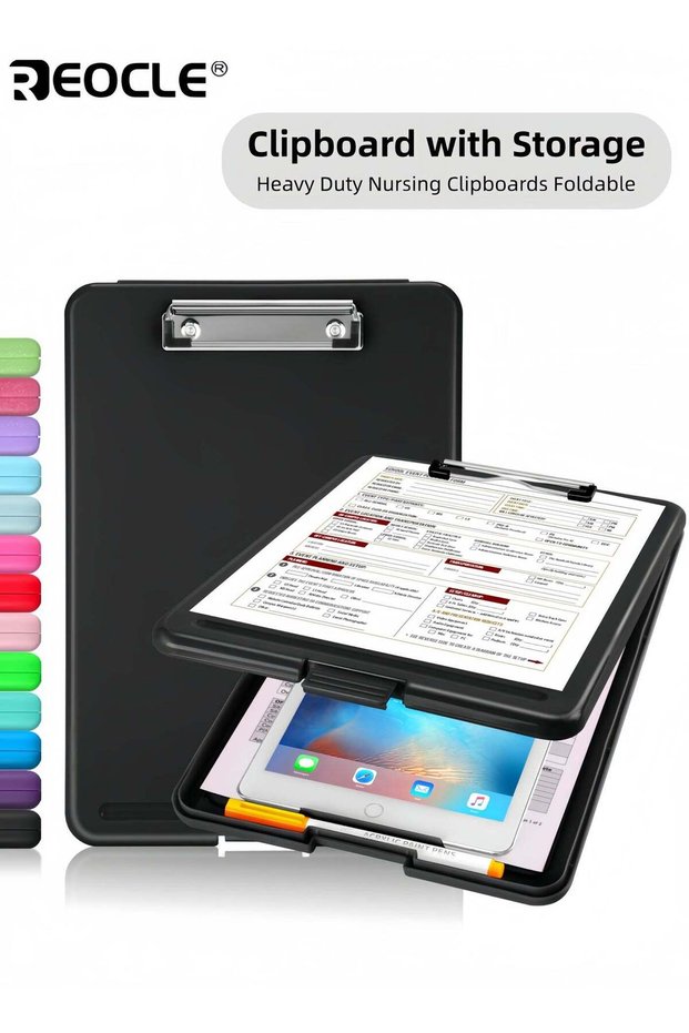 Storage Clipboard with Low Profile Clip and Lightweight PP Design Heavy Duty Clipboard Case with Fo