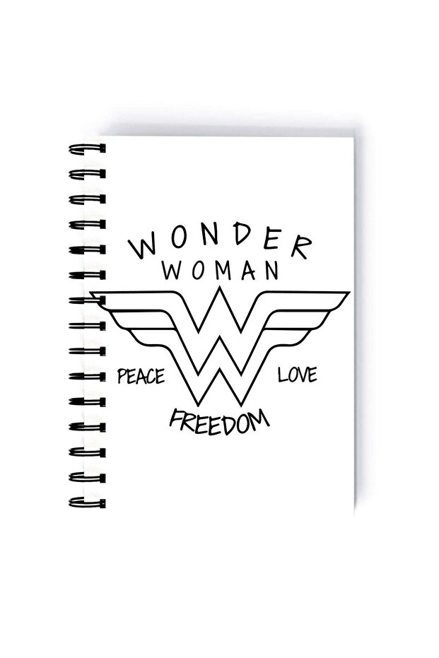 Spiral A5 Notebook Wonder Woman Themyscira Black and White Super Woman