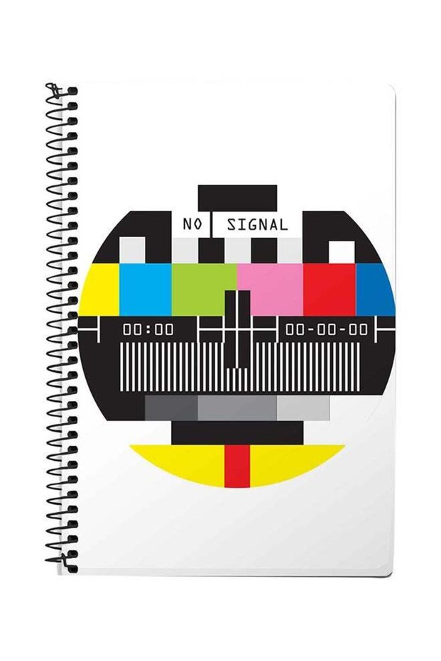 No Signal Tv A5 Spiral Notebook Multicolour