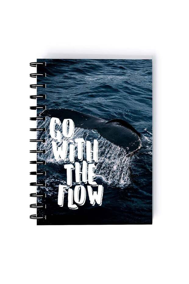 Spiral A5 Notebook Beach Vibes LA California Palm Go With the Flow Blue Aesthetics