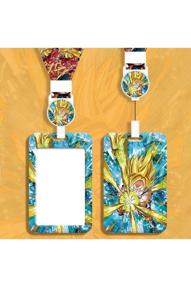 Dragon Ball Super Goku Kamehameha Retractable Lanyard with ID Card Holder - Classic Anime Badge Ree