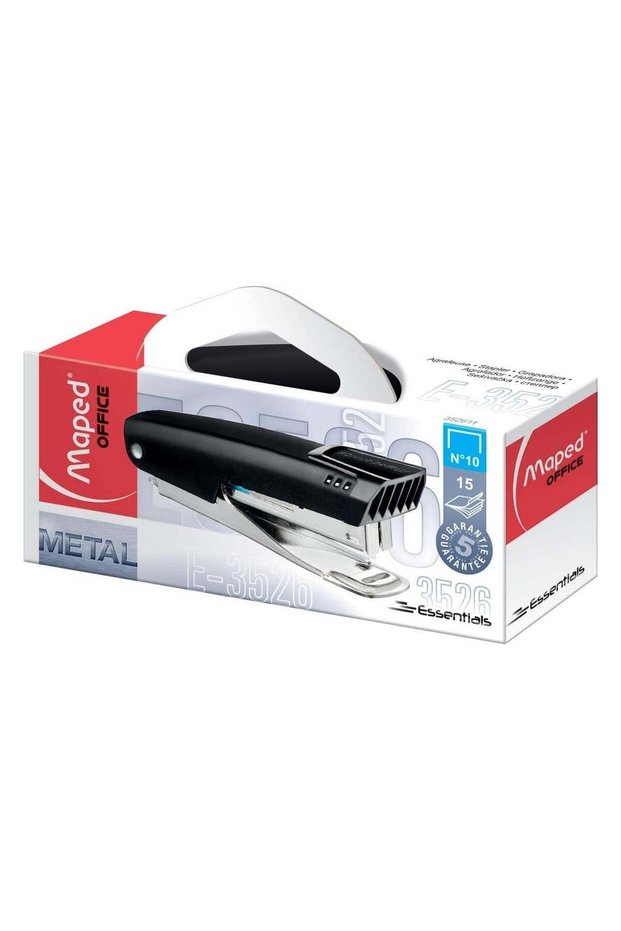 Maped Essentials M352611 – Mini Stapler Metal Pocket for up to 15 Sheets, Black