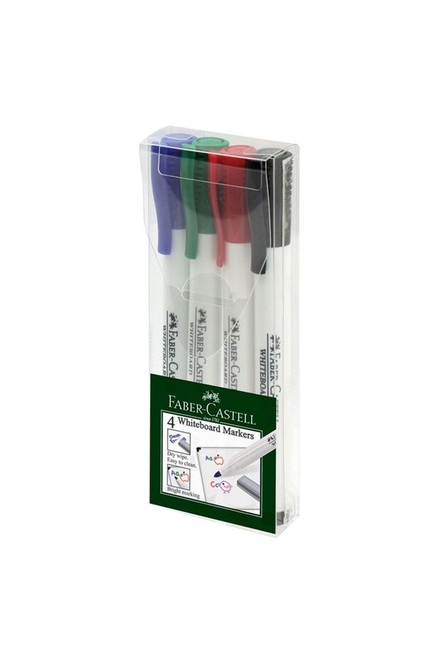 4-Piece Slim White Board Marker Set Multicolour