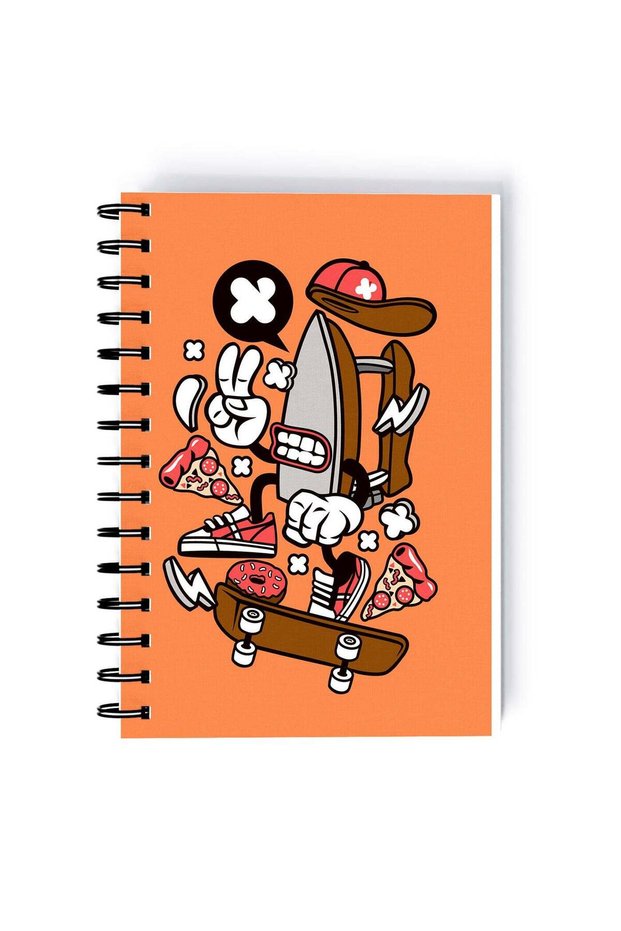 Funny Iron Man Rectangle Spiral A4 Notebook Multicolour