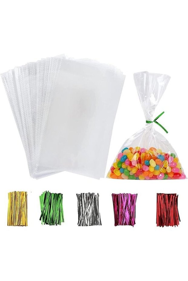 Clear Cellophane Bags 100Pcs Gift Bag