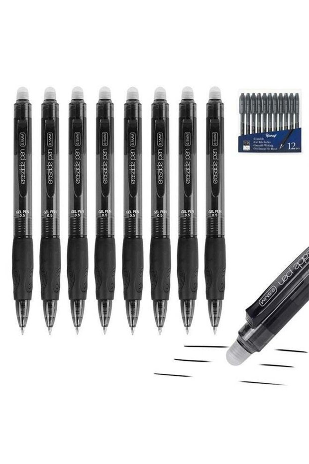 12 black erasable pens in a box gel pen easy erasable pen large capacity pen