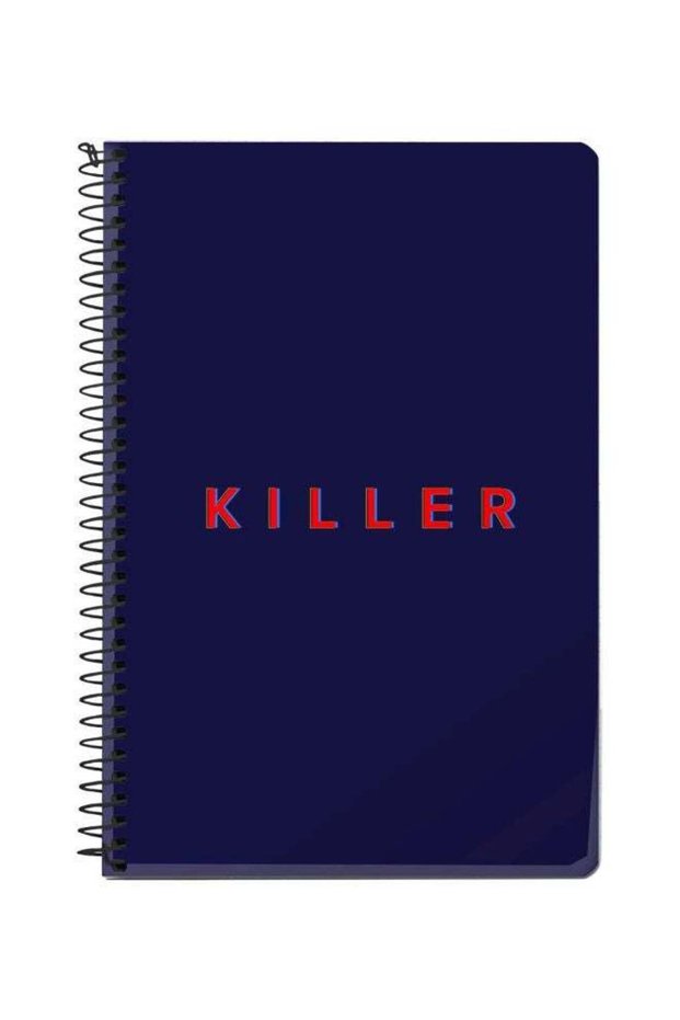 Killer Printed A5 Spiral Notebook Blue/Red