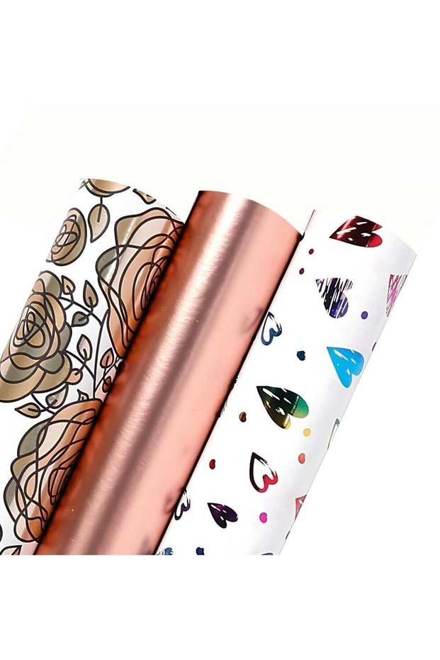 Gift Wrapping Paper roll Set Included 3 Pack Gift Wrap Paper with Sticker and Card for Birthday Par