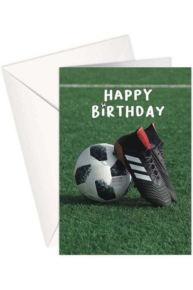 Happy Birthday Greeting Cards- Football Printed