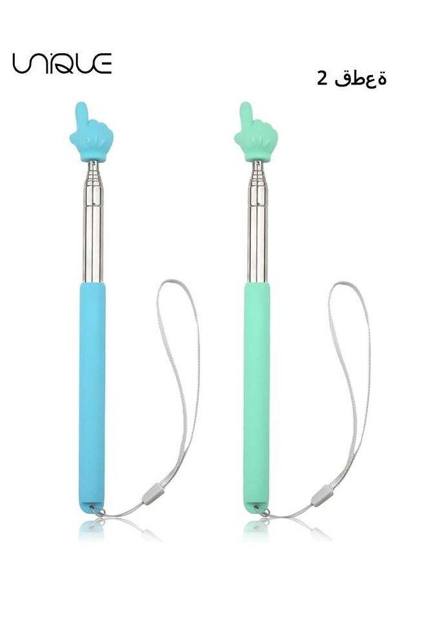 2pcs Telescopic Teachers Pointer, Pointer Sticks with Lanyard, Extendable Hand Pointer Finger Point