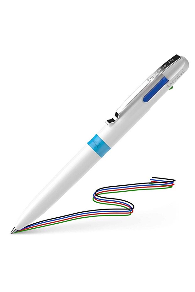 1-Piece Take4 Multicolour Pen With Four Colour Inks White Barrel