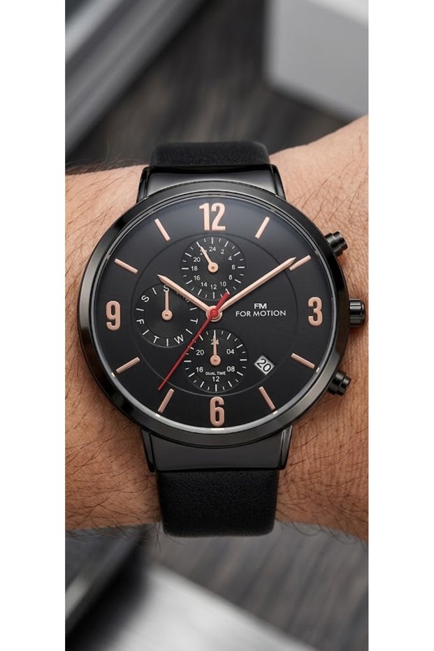 Fm.B01551.Fm Leather Cord Functions Active Classic Men's Wristwatch