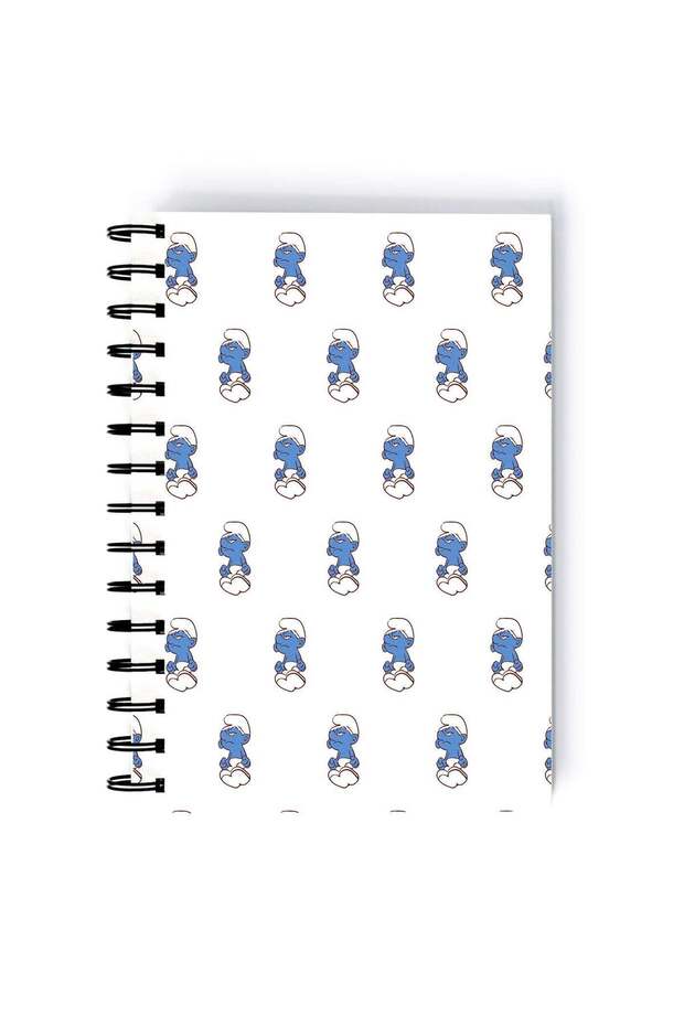 Smurfs Printed Spiral A5 Notebook Blue/White/Black
