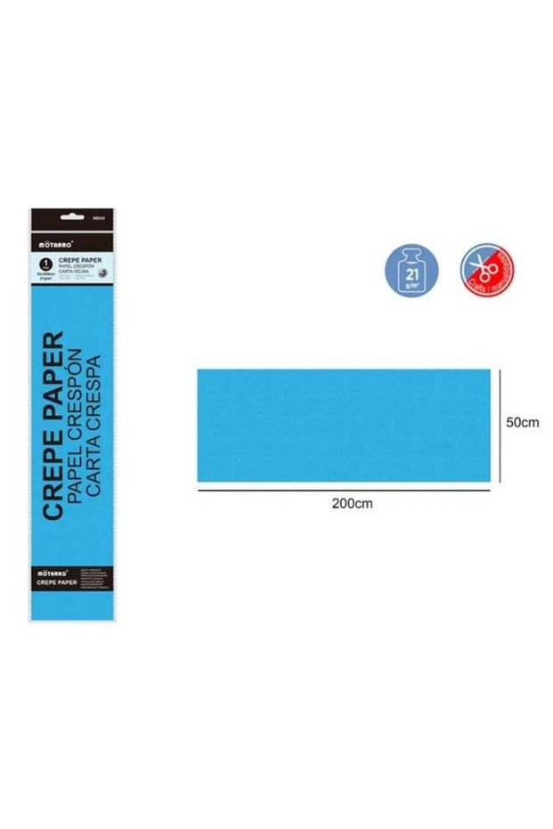 MOTARRO Crepe Paper for Arts and Crafts, Sky Blue, 50x200cm, 21gsm, ME032-20