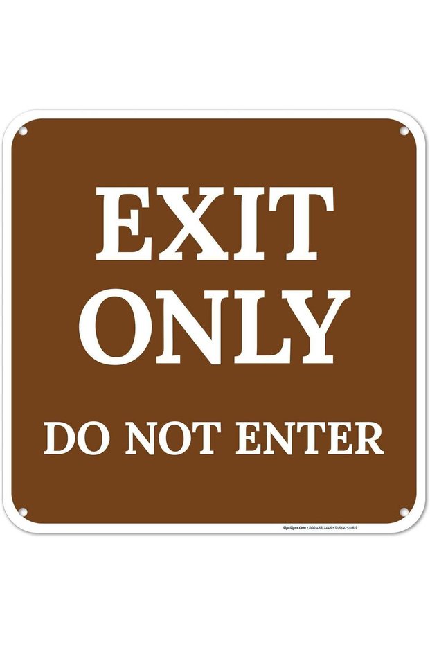 ARS® Exit Only Do Not Enter Sign - 18x18 Inches, Durable Aluminum, Made in UAE