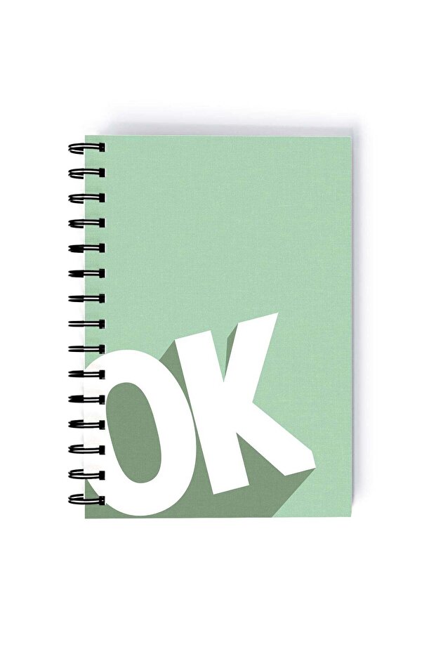 Spiral A5 Notebook Inspirational Quote Motivations OK Green Aesthetics
