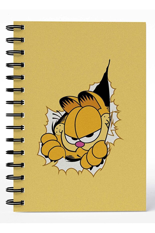 Wirebound Spiral Notebook Funny Cat Garfield Lined Writing Journal