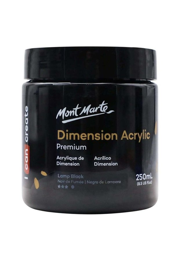 Premium Dimension Acrylic Paint 250ml Content Lamp Black