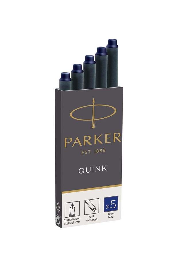 5-Piece Quink Fountain Pen Refills Royal Blue