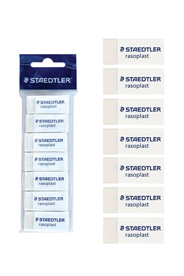 7-Piece Rasoplast Medium Size Pencil Eraser