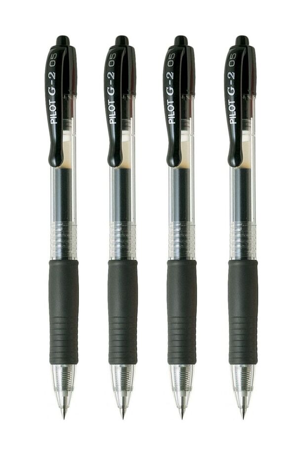 4-Piece G-2 Gel Roller Pen Black Ink