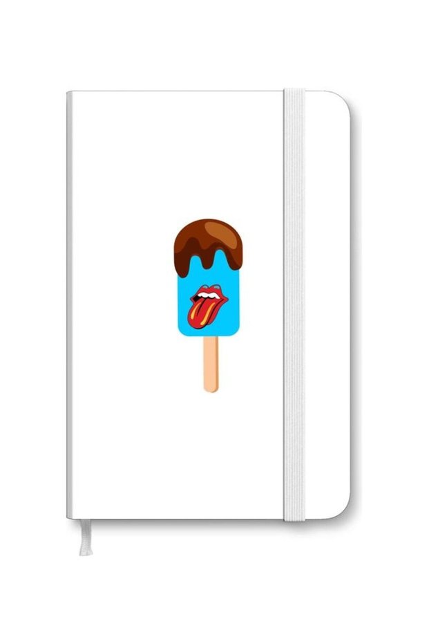 Designer A5 Thick Hardcover Notebook - Lick White