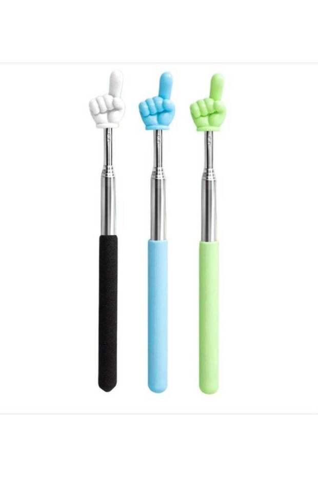 3PCS Retractable Teacher Pointer,Single Finger Reading Stick,Classroom Pointing Stick for Kids Read